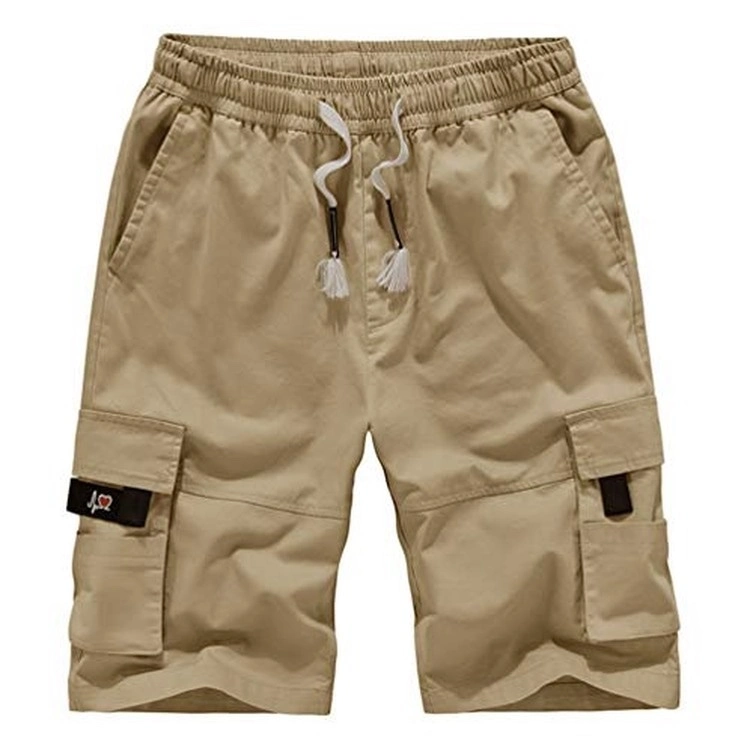 Wholesale Fashion Soft Beach Five Point Mens Short Cargo Shorts Cotton Summer