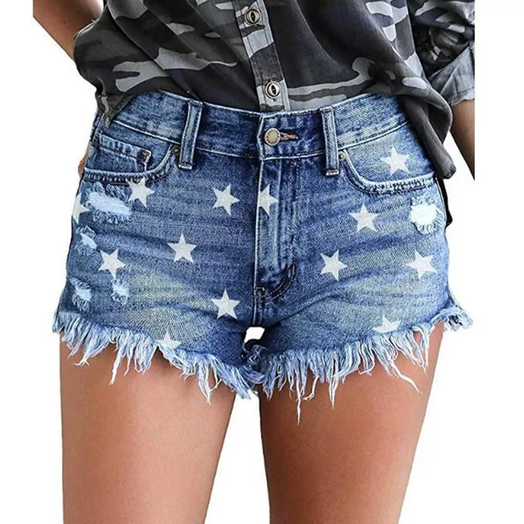 Women Denim Shorts Sexy Butt Ripped Short Jeans High Waist Sexy Night Club Shorts